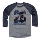 Mens Baseball T-Shirt Navy / Heather Gray