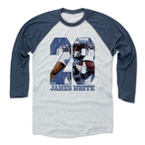 Mens Baseball T-Shirt Indigo / Ash